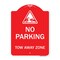 Signmission Designer Series Tow Away Zone W/ Graphic, Red & White Aluminum Sign, 18" x 24", RW-1824-22799 A-DES-RW-1824-22799 - alternate 1